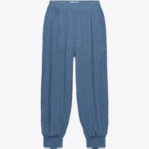 شلوار کمر متوسط با پاچه مچ‌دار از برند زارا (زنانه)