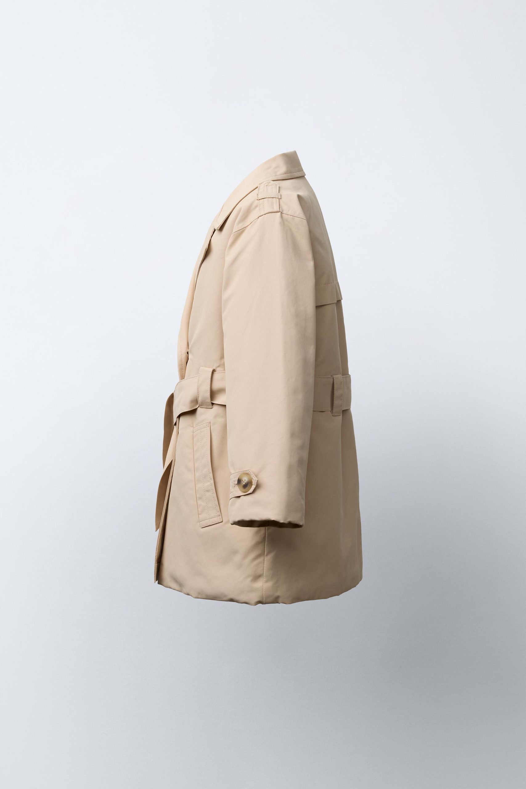 ترنچکت یقهدار با کمربند قابل تنظیم از برند زارا (بچه گانه)