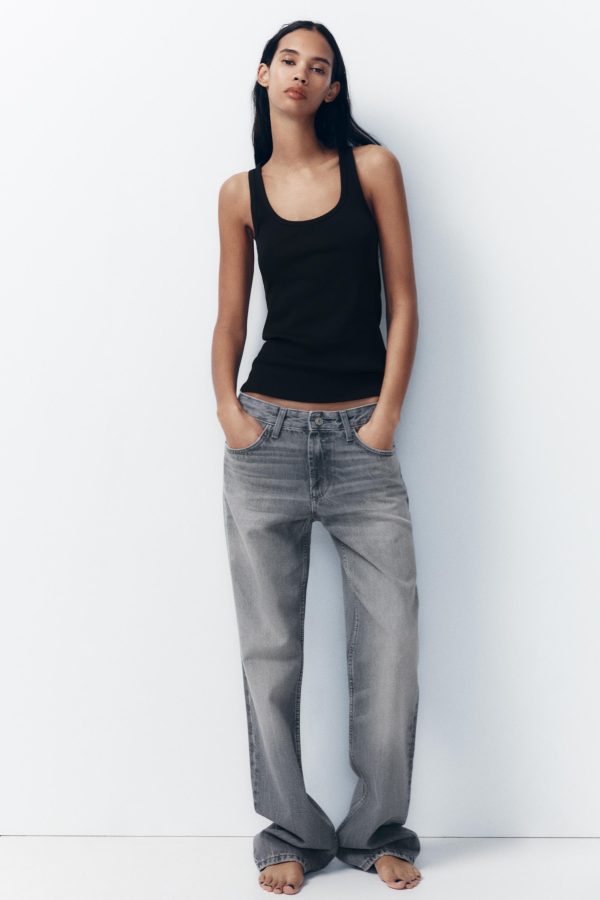 TRF FULL LENGTH ORTA BEL WIDE-LEG JEAN - از برند زارا