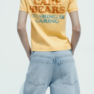 تی‌شرت پنبه‌ای با افکت محو از برند زارا (زنانه)