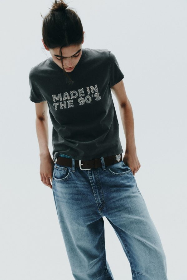 STRASLI SOLUK EFEKTLİ T-SHIRT - از برند زارا