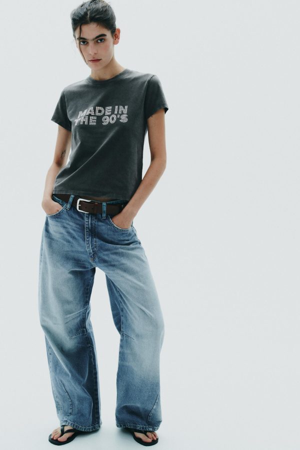 STRASLI SOLUK EFEKTLİ T-SHIRT - از برند زارا