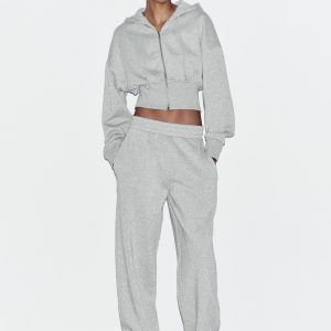 METALİK İPLİ CROP SWEATSHIRT - از برند زارا