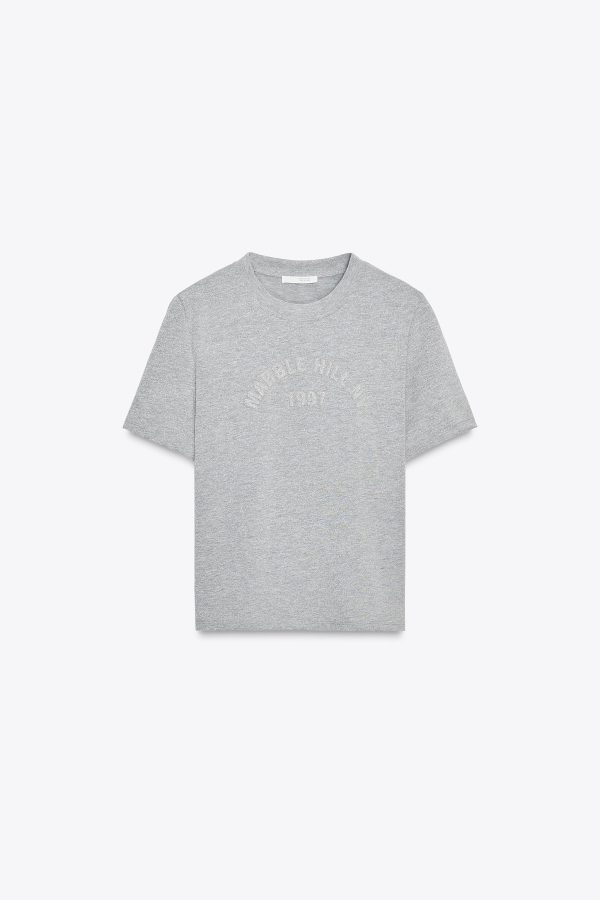 METALİK İPLİKLİ YAZILI T-SHIRT - از برند زارا