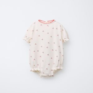 بادی کوتاه یقه بیزیکلت با دکمه از برند زارا (بچه گانه)