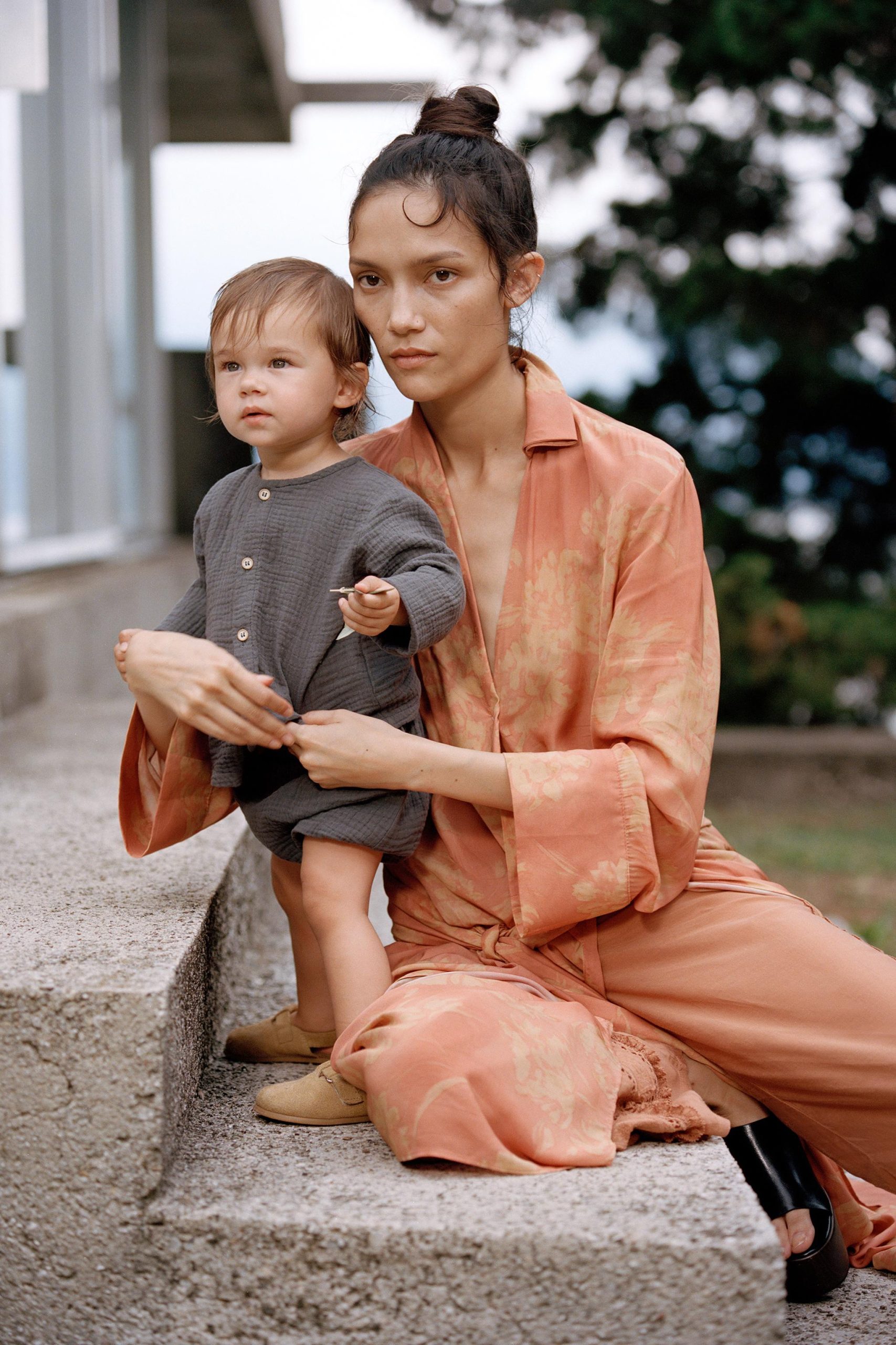 شلوارک بامبولا با کمر کشی از برند زارا (بچه گانه)