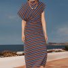 LIMITED EDITION ÇİZGİİ DRAPE ELBİSE - از برند زارا