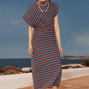 LIMITED EDITION ÇİZGİİ DRAPE ELBİSE - از برند زارا