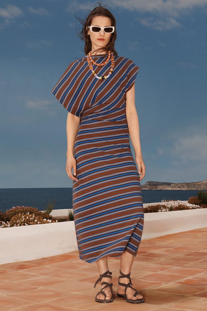 LIMITED EDITION ÇİZGİİ DRAPE ELBİSE - از برند زارا