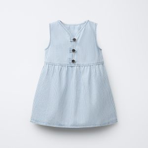 پیراهن بدون آستین یقه V طرح راه‌راه از برند زارا