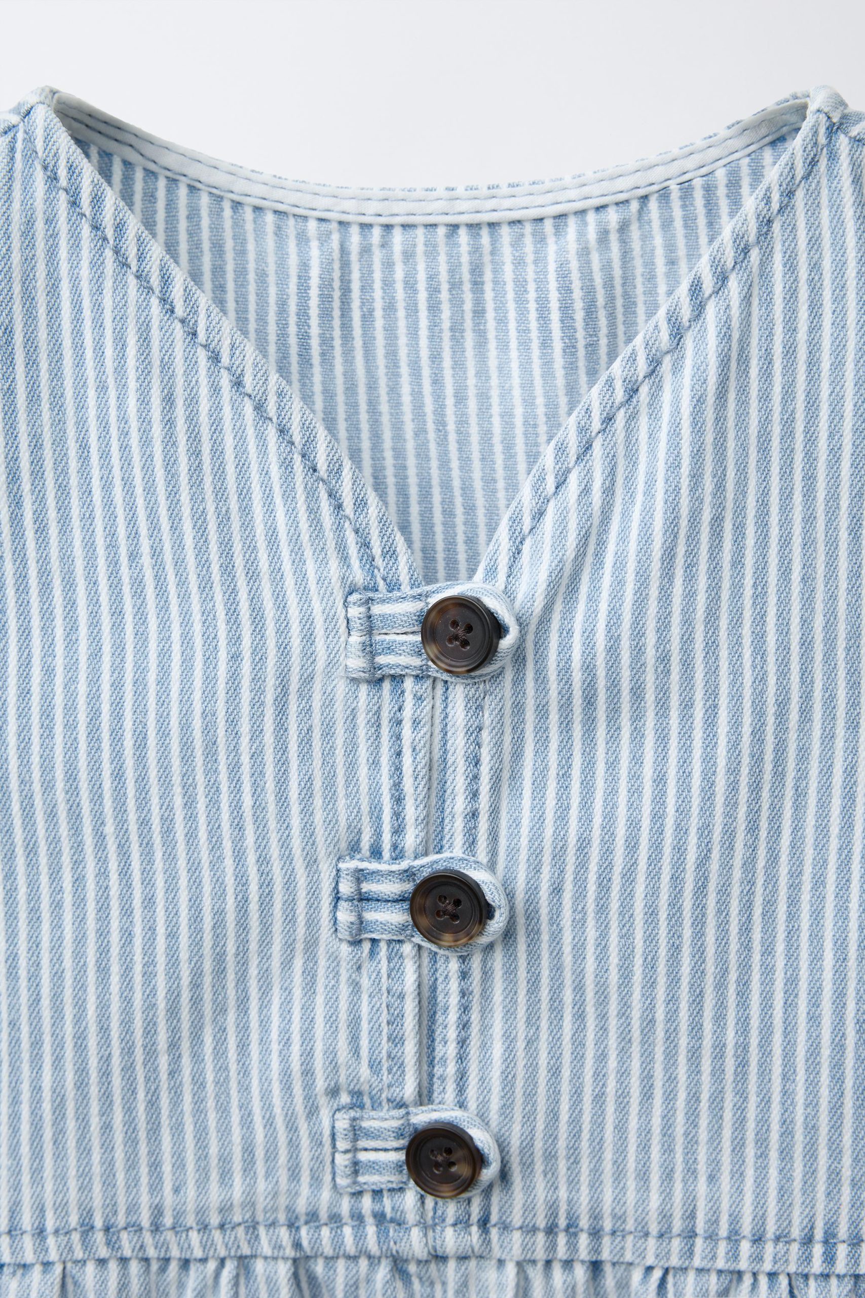 پیراهن بدون آستین یقه V طرح راهراه از برند زارا