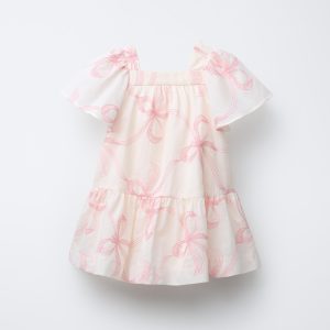 پیراهن کوتاه یقه‌دار با دکمه از برند زارا (بچه گانه)