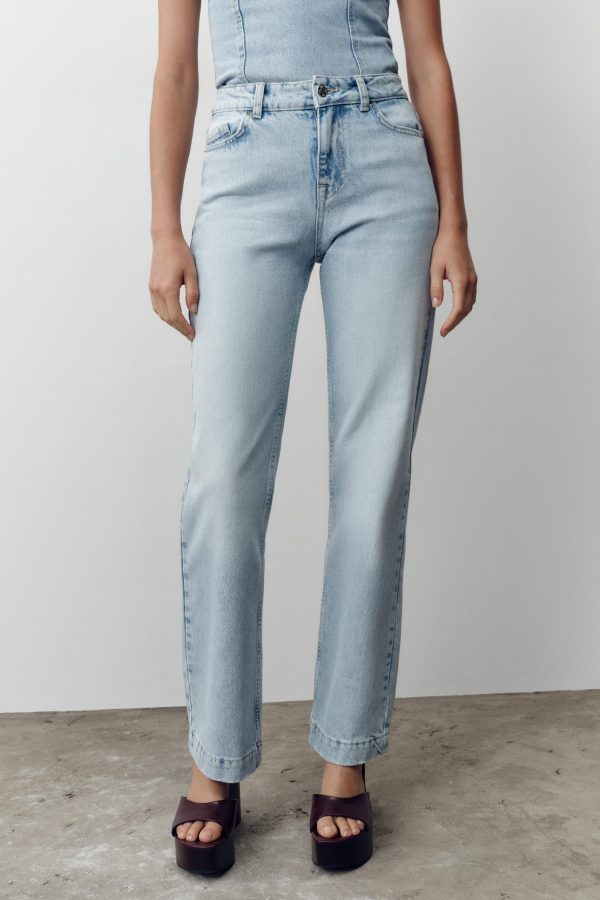 JEANS Z.04 STRAIGHT ORTA BEL TAM BOY - از برند زارا