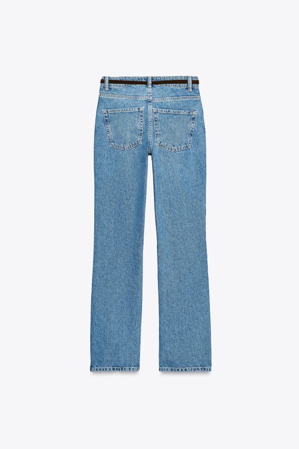 Z1975 90'LAR STRAIGHT YÜKSEK BEL KEMERLİ JEAN - از برند زارا