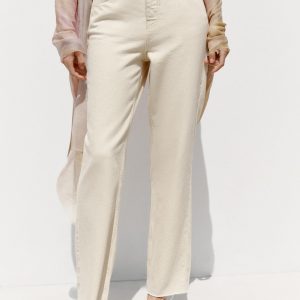 شلوار جین کمر بلند مچ پا از برند زارا (زنانه)