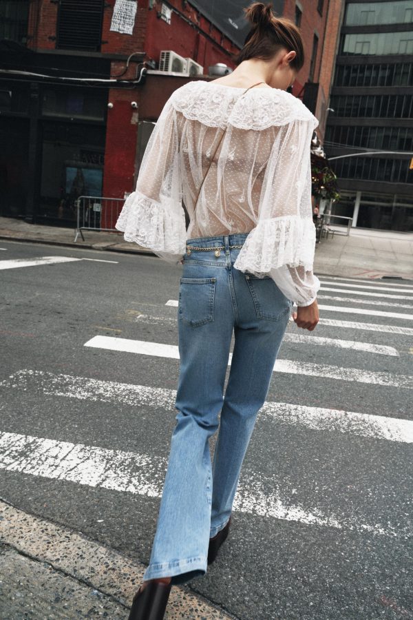 Z1975 YÜKSEK BEL BOOTCUT ZİNCİR KEMERLİ JEAN - از برند زارا