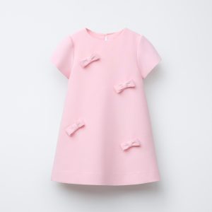 پیراهن کوتاه‌قد یقه بیسیکلت با چاک از برند زارا (بچه گانه)