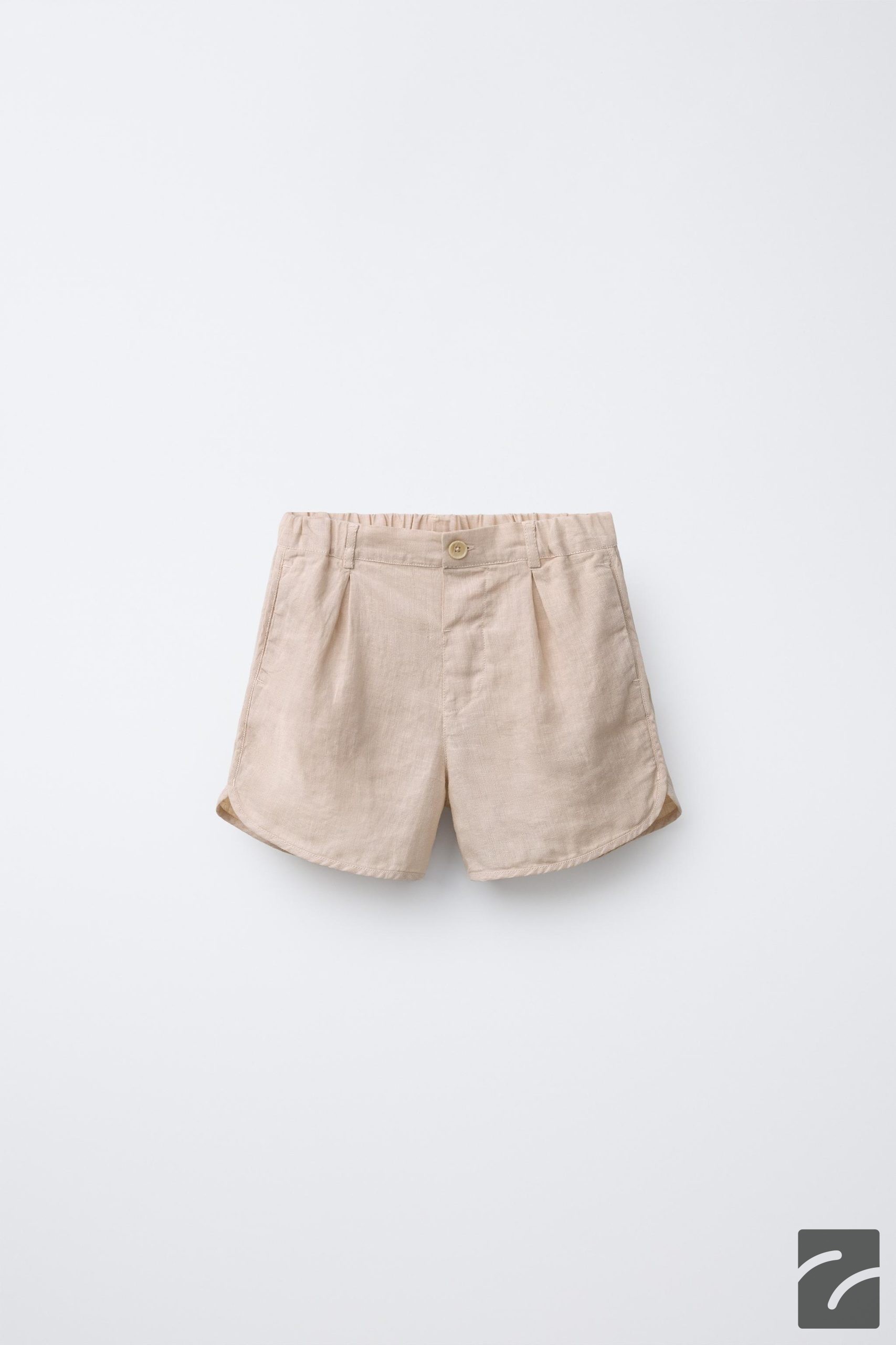 شلوار برمودا کتان با کمر الاستیک از برند زارا