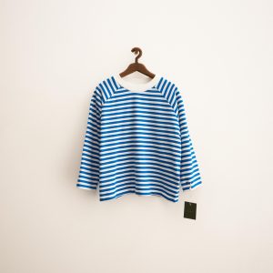 تی‌شرت پنبه‌ای راه‌راه با یقه متضاد از برند زارا (بچه گانه)