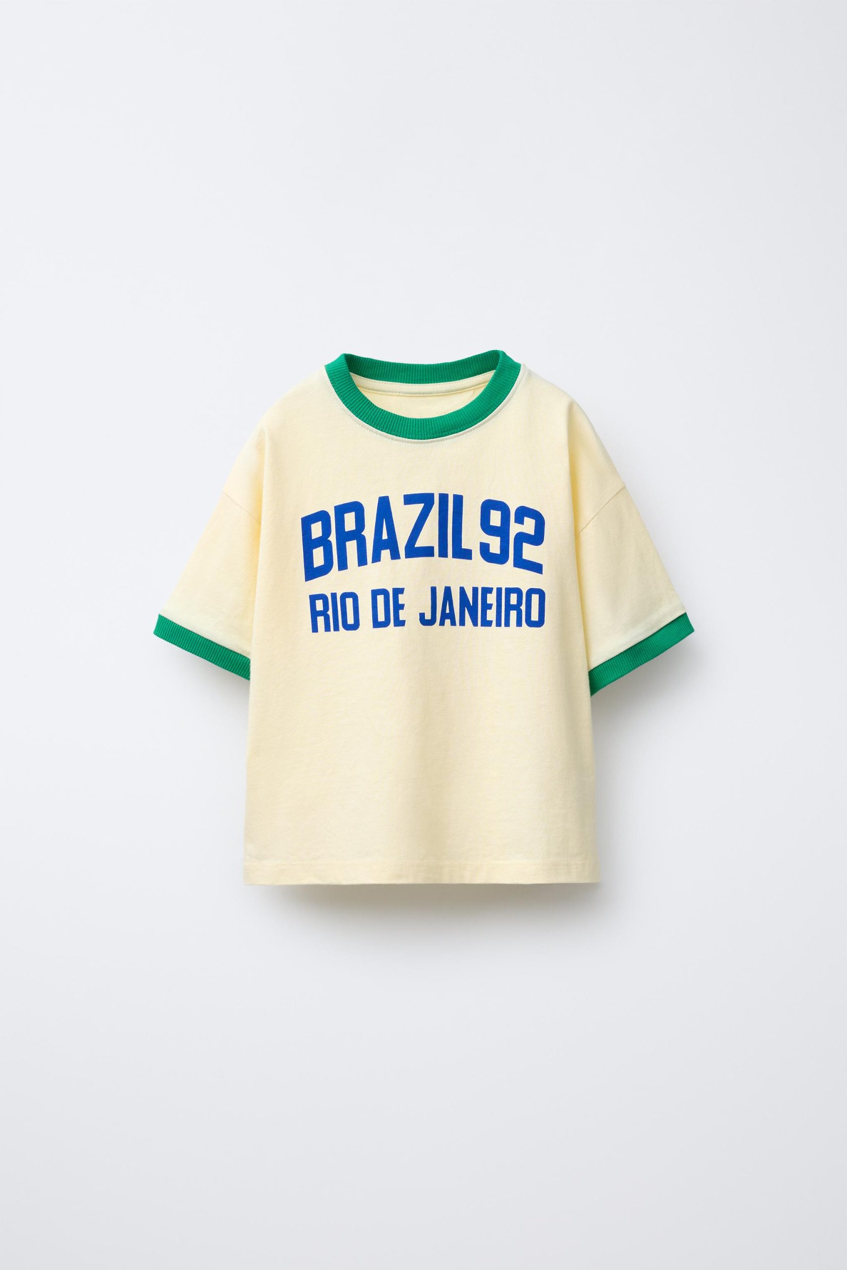 تیشرت یقه گرد پنبهای با شعار از برند زارا