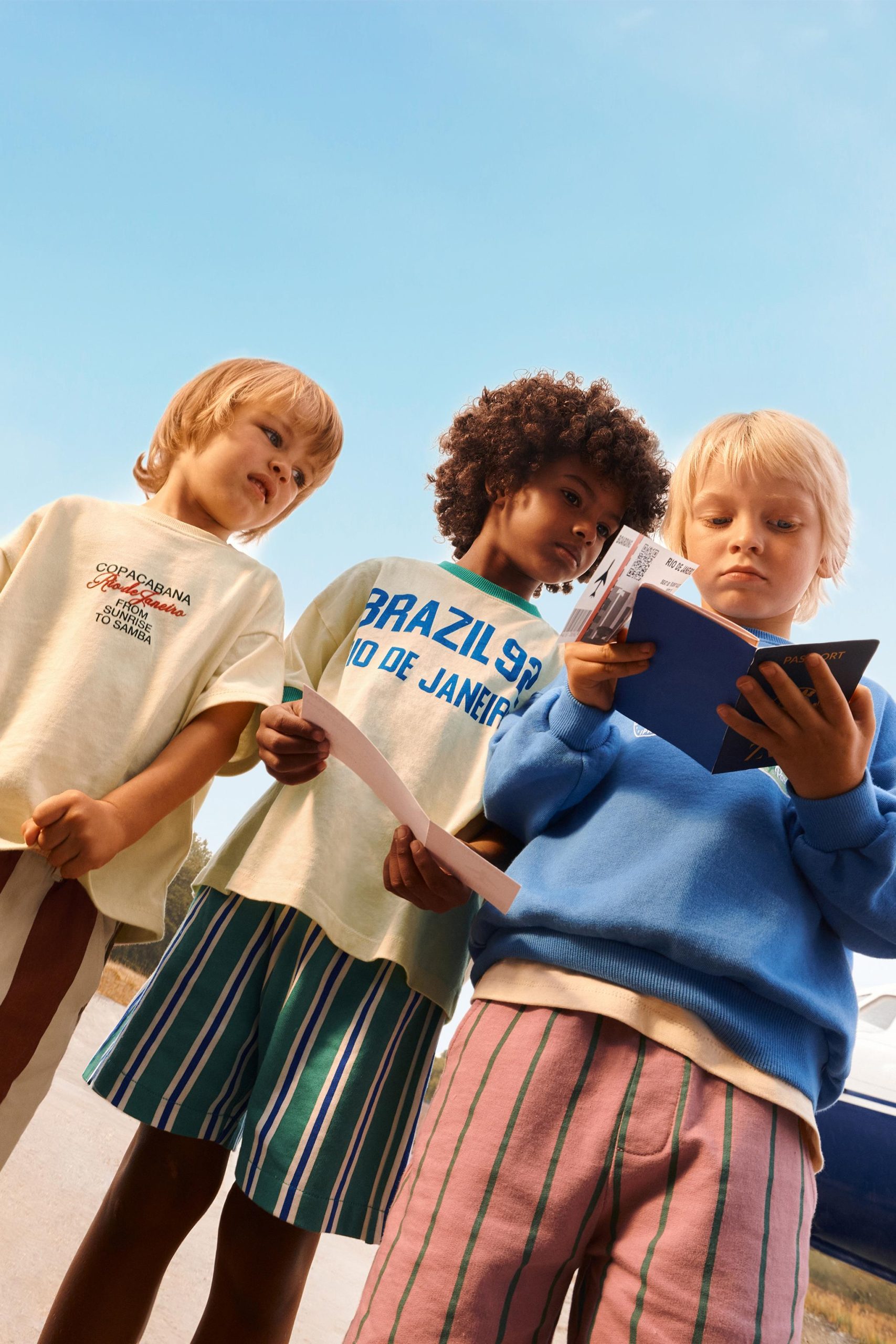 تیشرت یقه گرد پنبهای با شعار از برند زارا