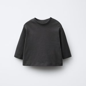 تی‌شرت آستین‌بلند یقه‌دار پنبه‌ای از برند زارا