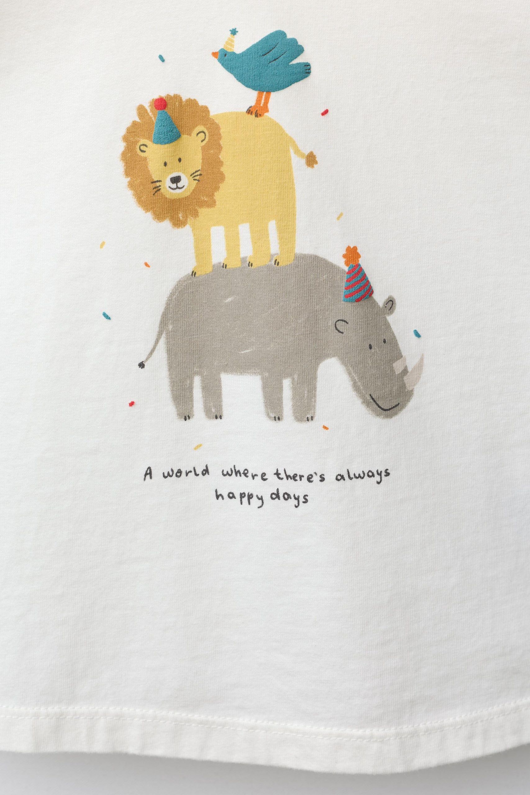 تیشرت آستین بلند با طرح حیوانات از برند زارا (بچه گانه)