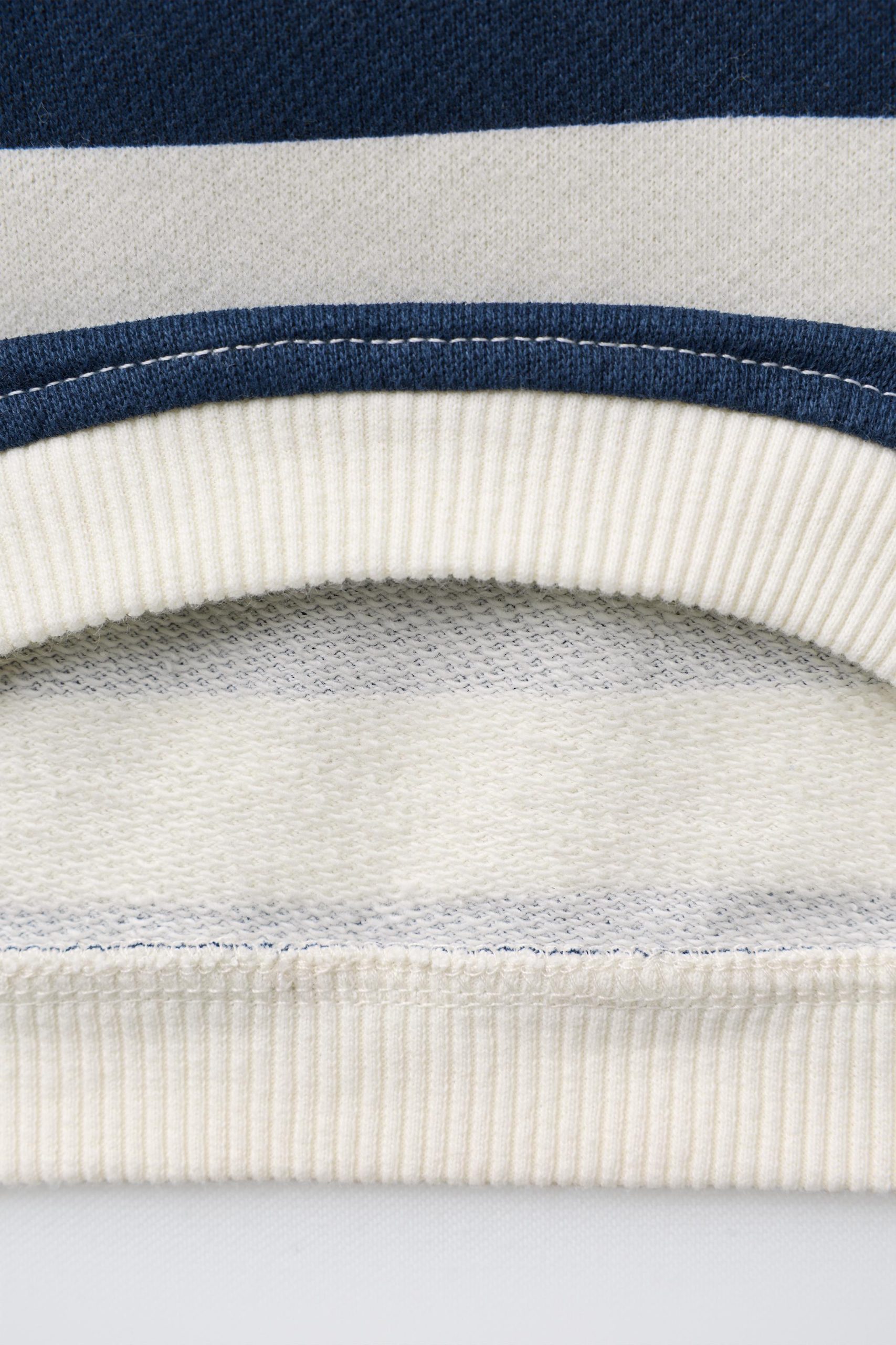 سویشرت آستین بلند یقه گرد طرح راهراه از برند زارا (بچه گانه)