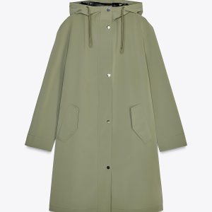 ژاکت یقه دیپ با کلاه و جیب‌های مخفی از برند زارا (زنانه)