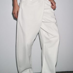 شلوار زنانه پنبه‌ای با جیب کناری از برند زارا (زنانه)