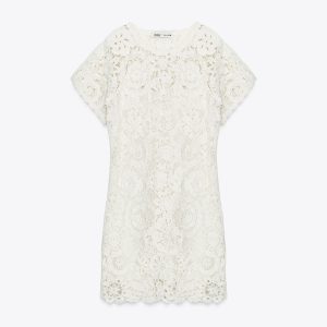 لباس کوتاه زنانه یقه گرد کروشه از برند زارا (زنانه)