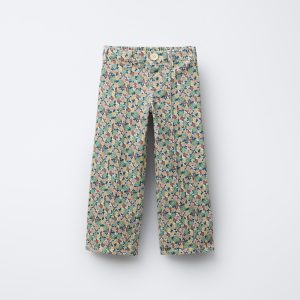 ÇİÇEK DESENLİ MARINE KUMAŞ PANTOLON - از برند زارا