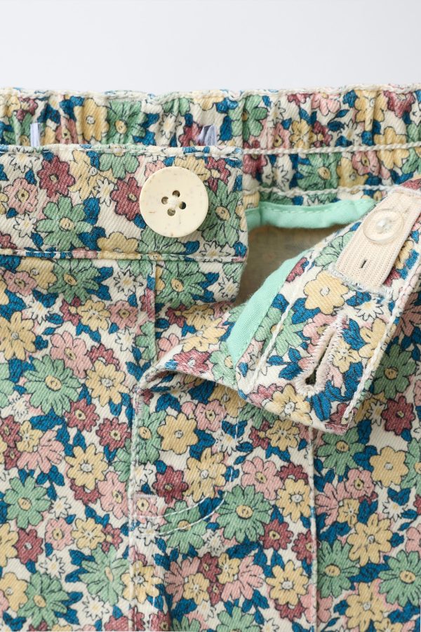 ÇİÇEK DESENLİ MARINE KUMAŞ PANTOLON - از برند زارا