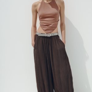 DOKULU ŞALVAR PANTOLON - از برند زارا