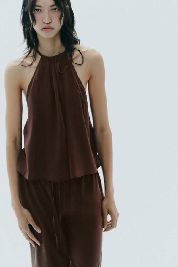 DÖKÜMLÜ HALTER TOP - از برند زارا