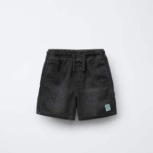 شلوارک جین برمودا با کمر الاستیک از برند زارا