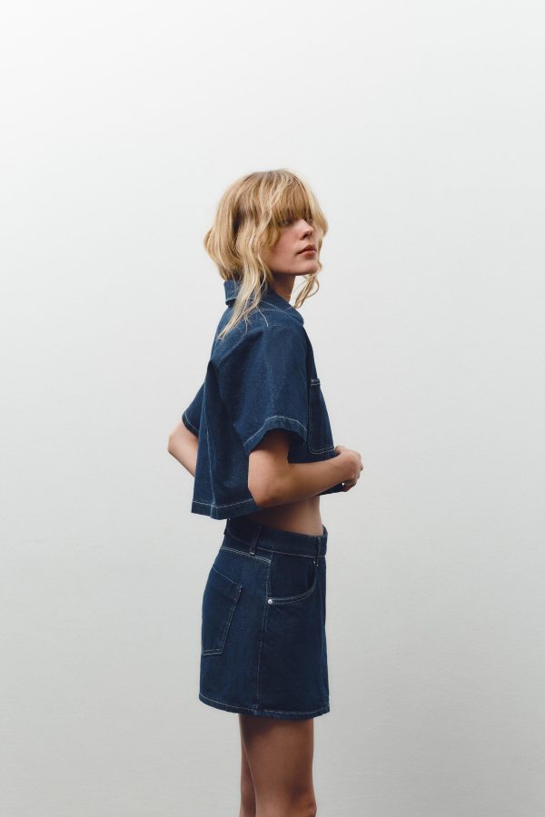 Z1975 KISA DENIM GÖMLEK - از برند زارا