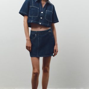 Z1975 KISA DENIM GÖMLEK - از برند زارا