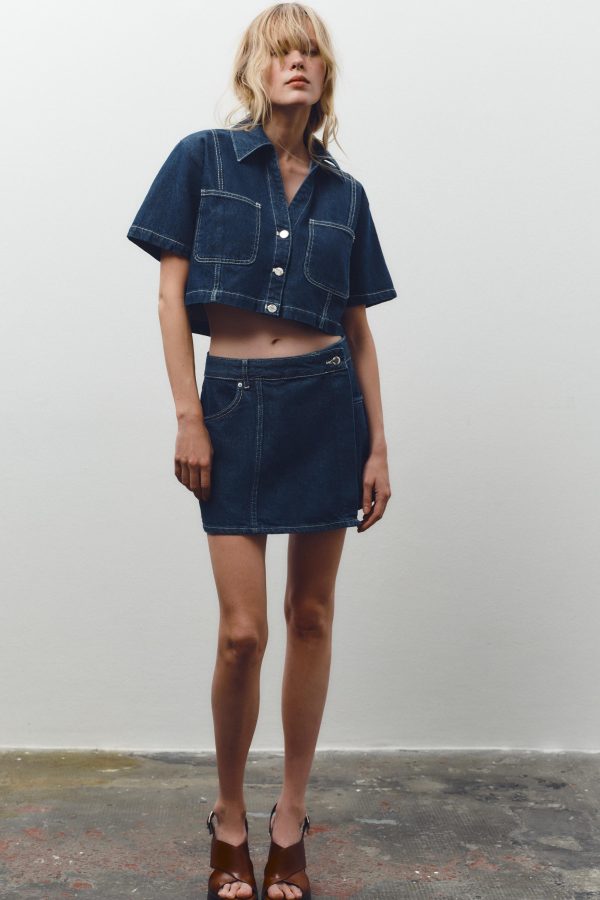Z1975 KISA DENIM GÖMLEK - از برند زارا