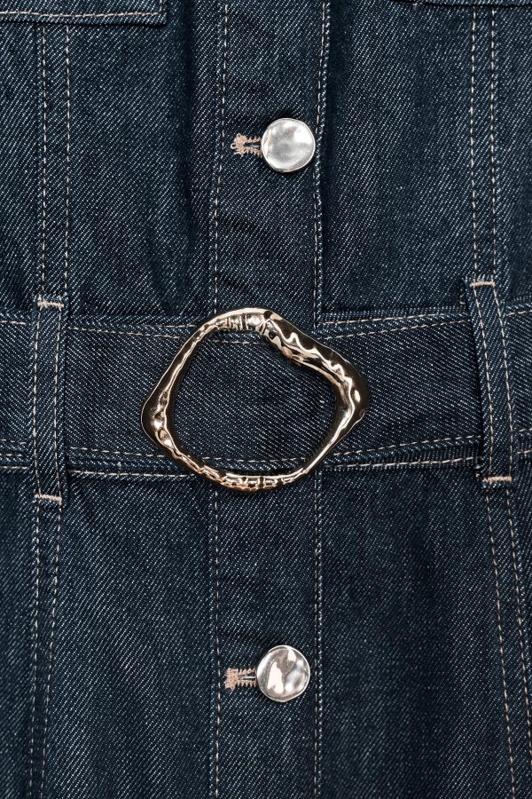 Z1975 DENIM KEMERLİ ELBİSE - از برند زارا