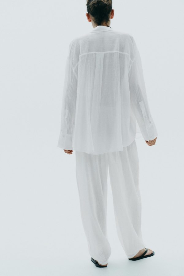 OVERSIZE ÜSLİN GÖMLEK - از برند زارا