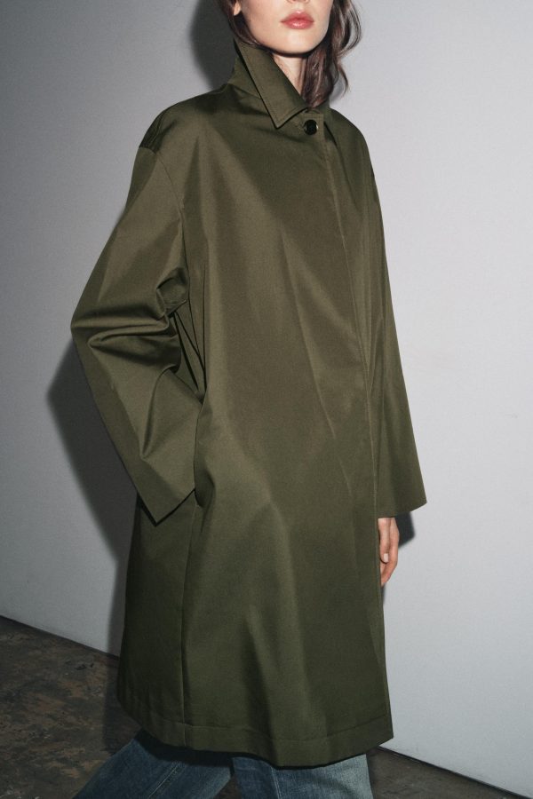 ZARA WOMAN COLLECTION SU İTİCİ İNİMAL TRENÇKOT - از برند زارا