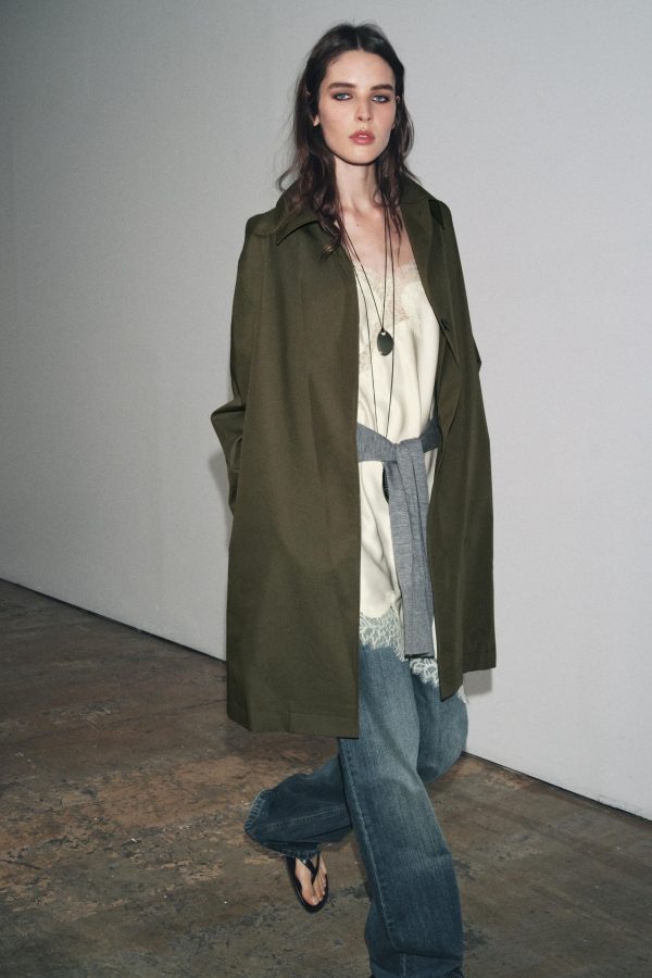 ZARA WOMAN COLLECTION SU İTİCİ İNİMAL TRENÇKOT - از برند زارا