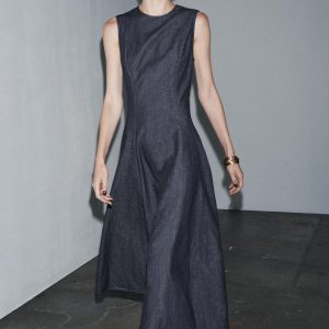 ZW COLLECTION DENIM MIDI ELBİSE - از برند زارا