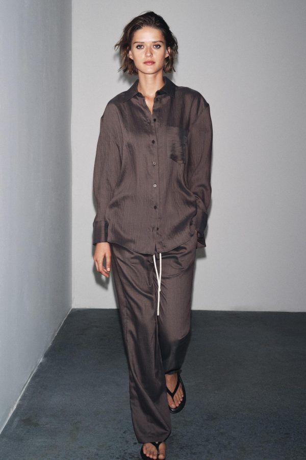 ÇİZGİİ OVERSIZE ZW COLLECTION GÖMLEK - از برند زارا