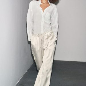 ÇİZGİİ PİJAMA STİİ ZW COLLECTION PANTOLON - از برند زارا