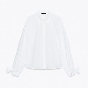 پیراهن یقه‌دار آستین بلند با دکمه مخف از برند زارا