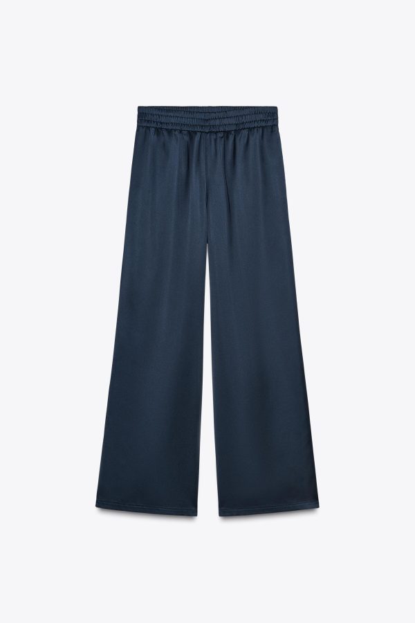 ÜET GÖRÜNÜMLÜ GENİŞ PAÇA PANTOLON - از برند زارا