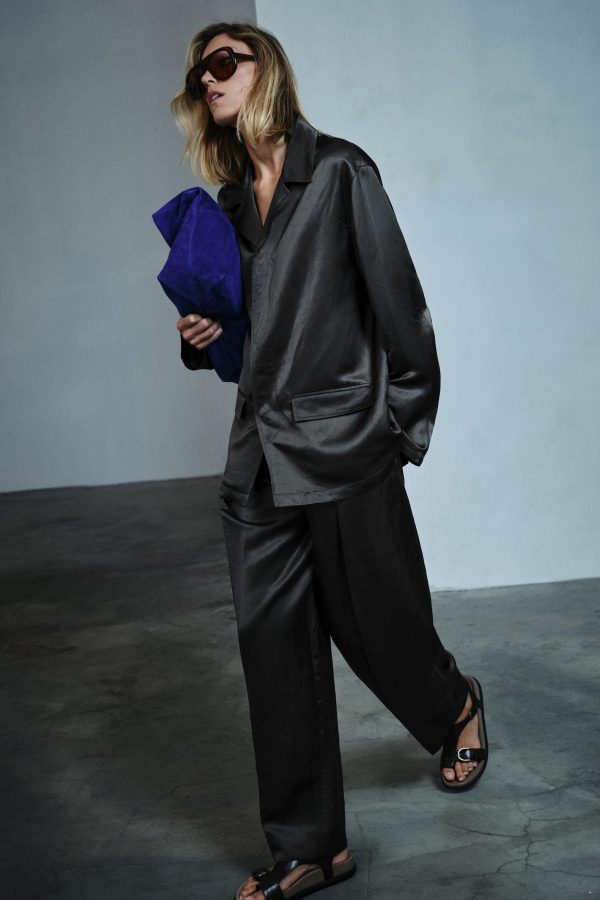 KETENLİ SATEN BLAZER ZW COLLECTION - از برند زارا