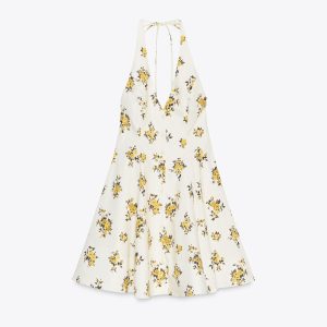 پیراهن کوتاه یقه هالتر با دکمه از برند زارا (زنانه)